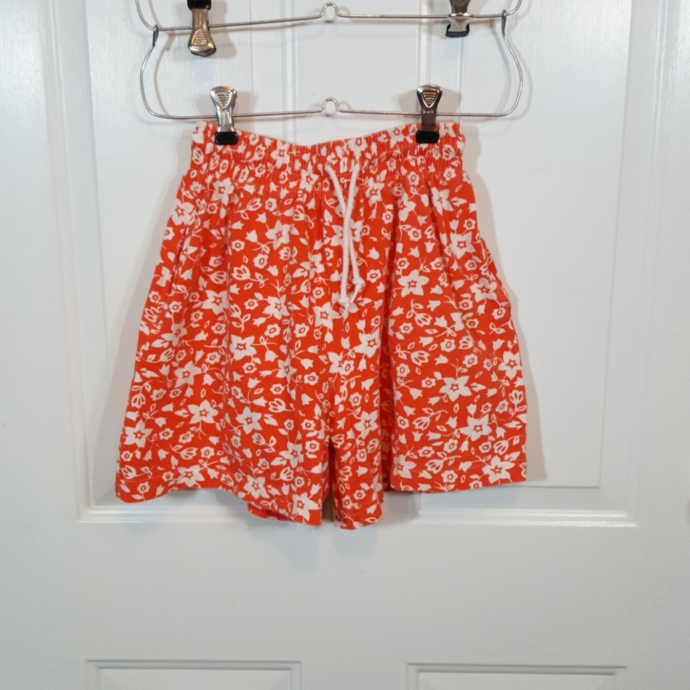 Girls Orange New‎ Moves Shorts sz Med 10-12 Pre-loved